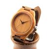 COOFEEL Wooden Watch, Bamboo Wood Watch, Women's and Men's Analog Watch with Genuine Leather Band, Natural Wood, Christmas Gift (Thin Hands, Men's Wat