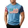 Men's Loose Fit Short Sleeve T Shirt Dad Print American Flag Sleeves Casual Summer Daily Wear Top for Fathers Day Independence Day