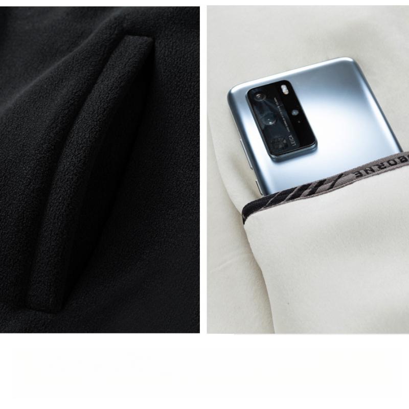 Fleecegefütterte Verdickte Übergröße Herrenweste Herbst Winter Neu Stehkragen Lässige Weste Jacke