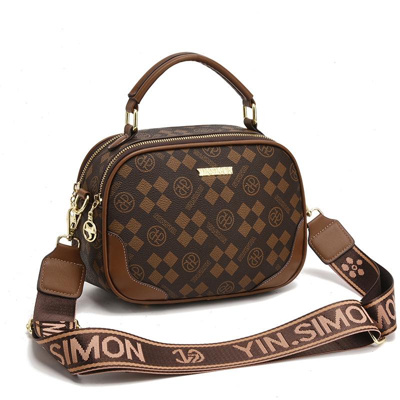 

Популярная маленькая круглая сумка интернет-знаменитости 2025 новая модная сумка через плечо с цветком, женская