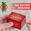Red Music Box Ornaments Painted Santa Claus Wooden Box Fashion Hand-cranked Music Box  New Year