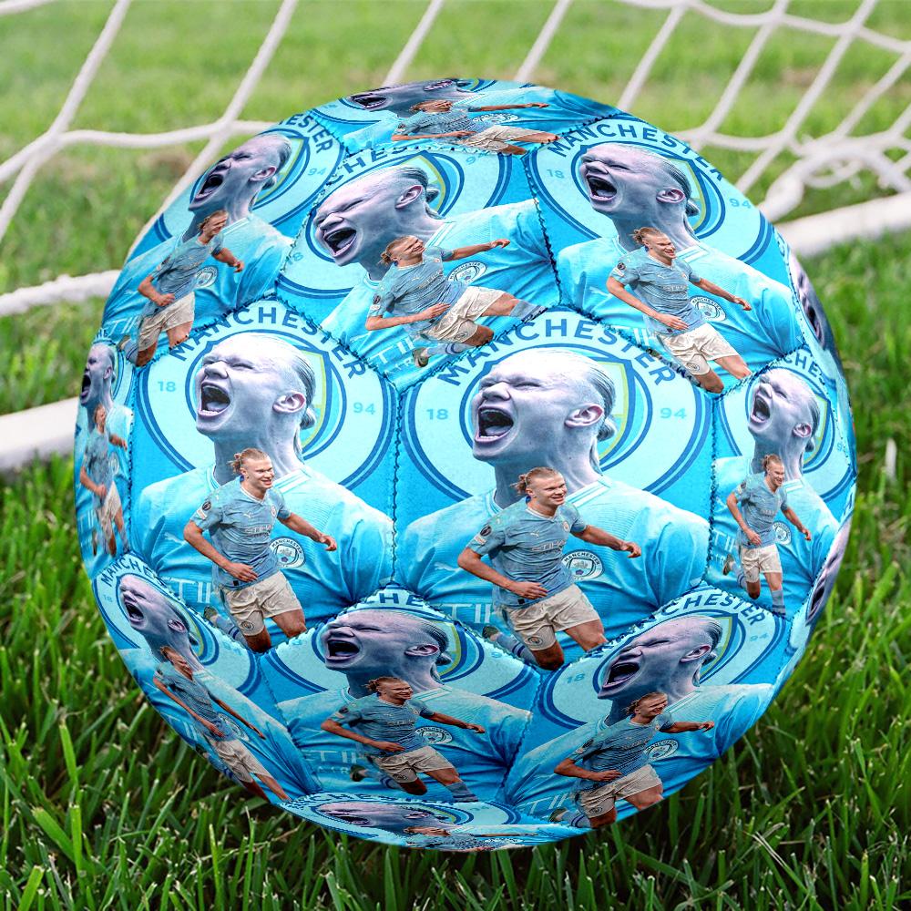 Haaland's Number 9 Journey Size 5 Soccer Balls, High-Quality, Anti-Slip, Protective Football, a Unique Gift Suitable for Birthdays, Christmas