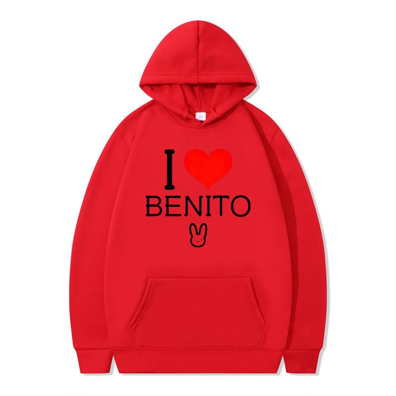 New un verano sin ti bad bunny anime print fashion men's casual hooded sweater