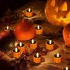Zero Electricity Outdoor Illumination Solar Pumpkin Garden Light, Flickering LED Candle Lantern, Waterproof Lights Lawn Lamp for Patio Haunted