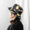 Hot Sale Unisex Bucket Hats Summer Double-sided Wear Fruit Printing Women Cap Outdoor Sun Hat Men Classic Panama Bucket Hat