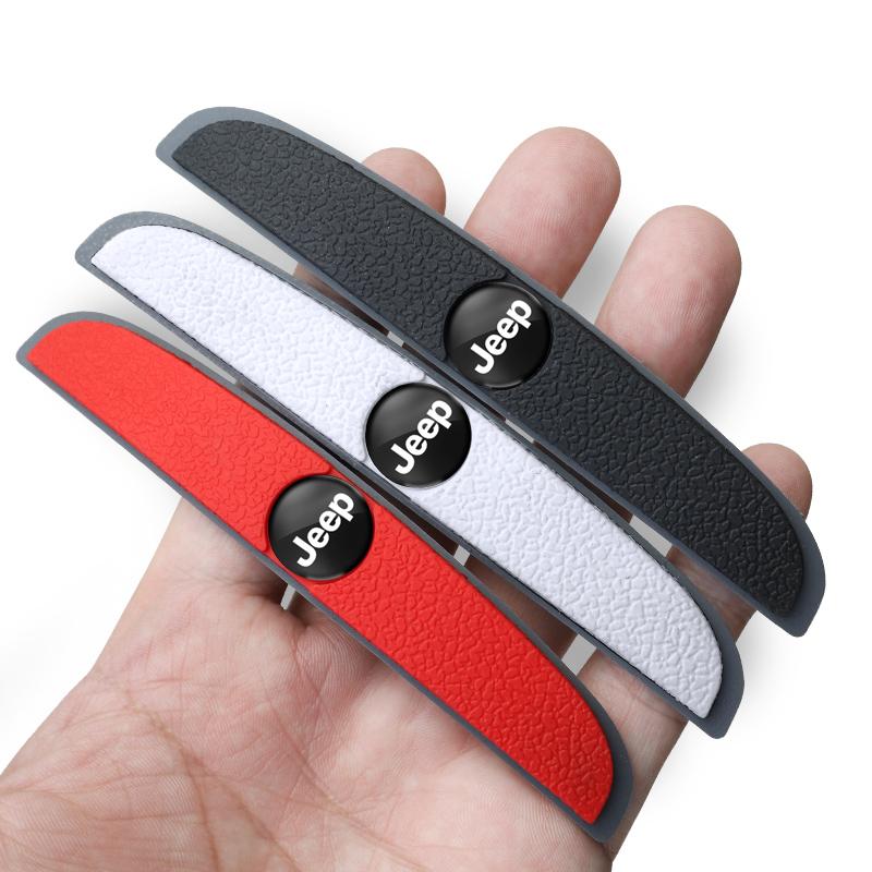 4Pcs Car Door Anti Collision Strip Auto Protector Sticker For Jeep Wrangler JL JK Renegade Grand Compass Gladiator Cherokee XJ AMX1