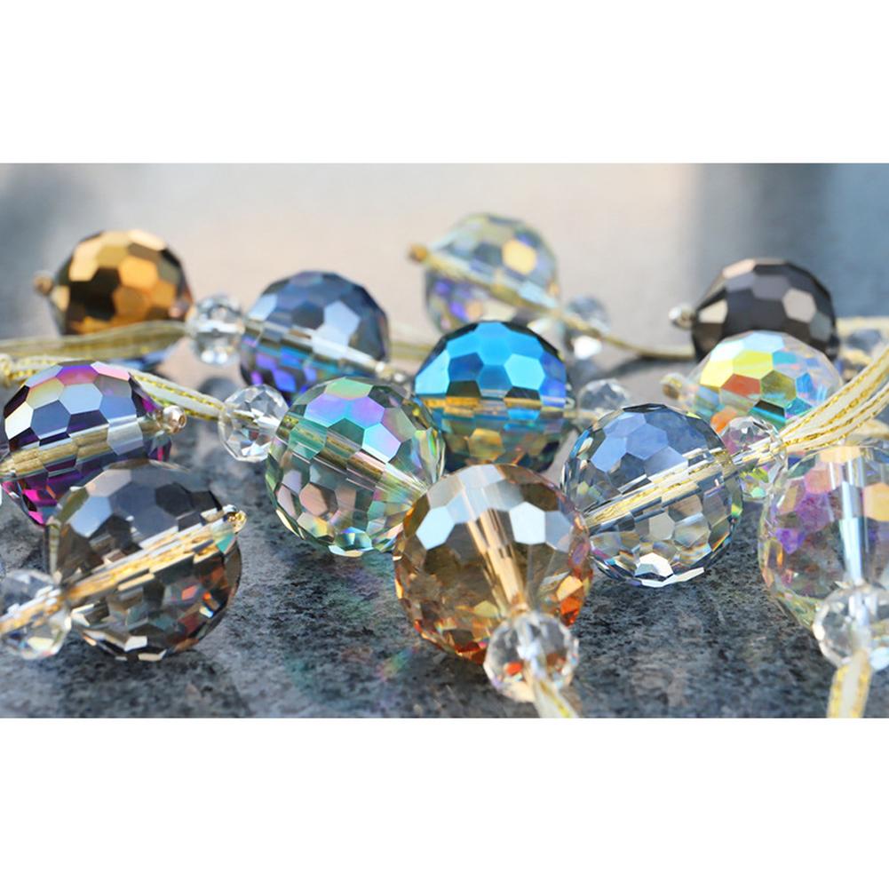 12 Pcs Crystal Glass Christmas Balls Ornaments, 1" Mini Round Christmas Tree Crystal Decorative Prism Hanging Decorations For Wedding Xmas Party Home
