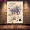 Wizardry World Magic Animal Nástěnná malba Obraz Čarodějnice Magic Awakening Umělecký tisk Occmy, Graphorn, Dugbog