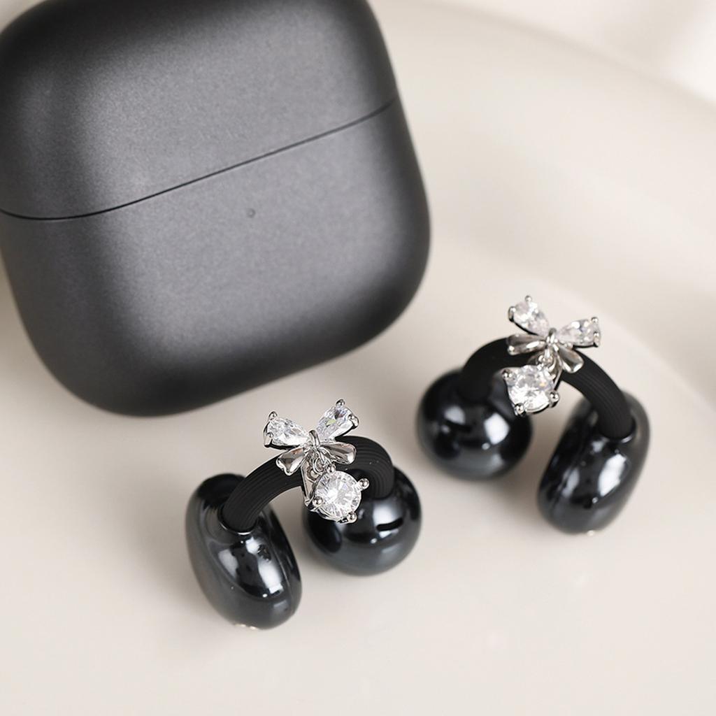 Orecchini Glamour con Pietre di Zircone Accessori Vestibilità Perfetta per Cuffie Freeclip 1 2 Fascino Design a Clip Sicuro
