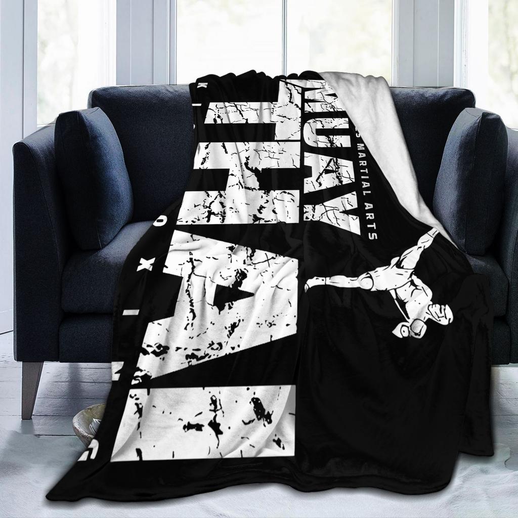 Muay Thai Brazilian Jiu-jitsu Flannel Throw Blanket Boxing Wrestling Bedding Knitted Blanket Travel Super Soft Portable Quilt