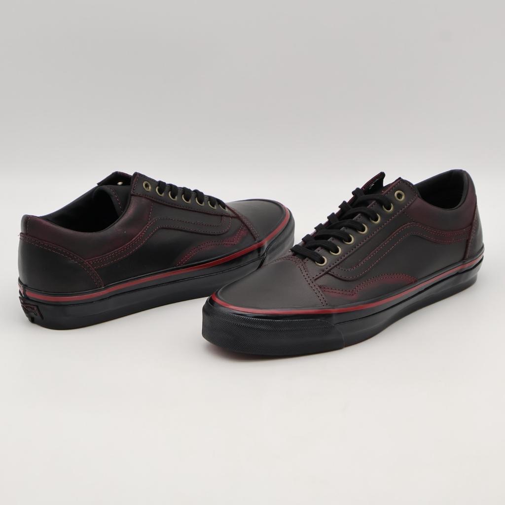 VN000EDAKRK Vans Premium Old Skool Leather Dark Red Black Tania Cruz (Men's)