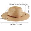 Breathable Paper Straw Panama Hat with Adjustable Chin Strap and Wide Brims Sun Protections for Women Vacation and Trip