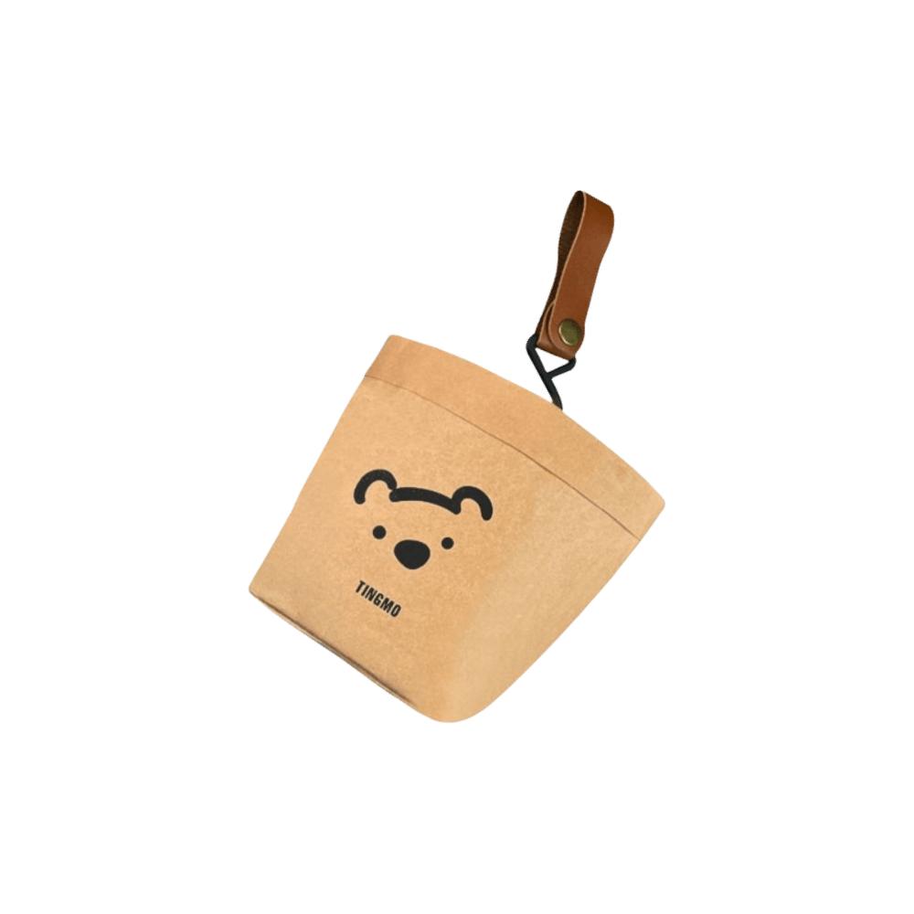 Multipurpose Vehicle Organizer Bear Shaped Kraft Paper Storage Bag Car Air Vent Trash Can  Car Use