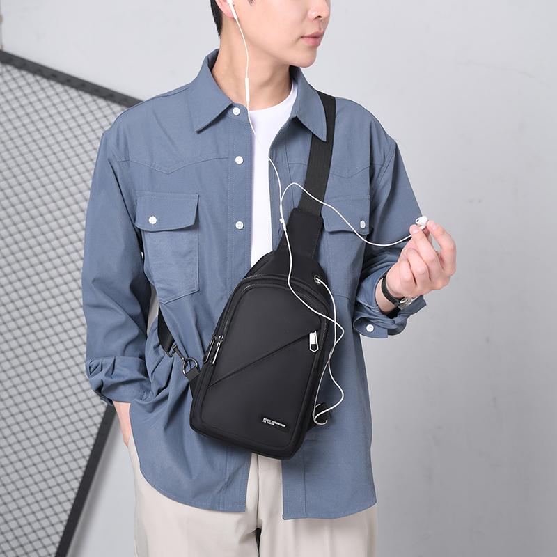 Men's Crossbody Bag Outdoor Shoulder Bag Commuter Waterproof Multifunctional Chest Bag