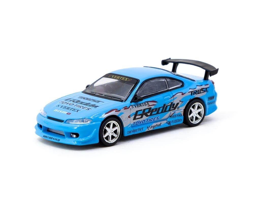Tarmac Works 1/64 Scale VERTEX Nissan Silvia S15 Greddy Tarmac Works VERTEX Silvia MiJo Exclusive Diecast Car [Parallel Import]