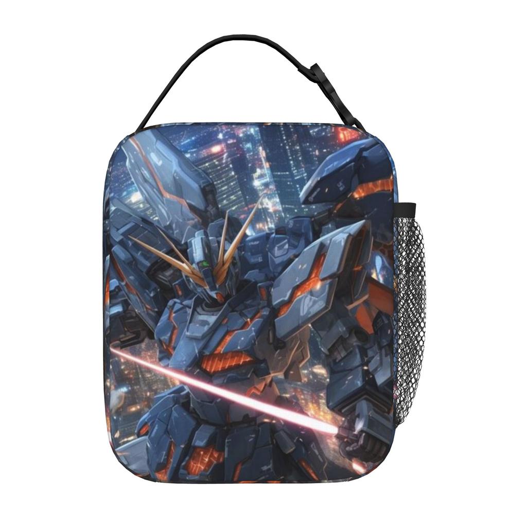 Back To School seasonGundam Portable Food Pouch Robot Movies (24) Vintage Fashionable Daily Solid Lunch Bag