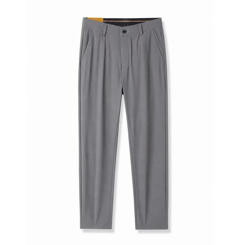 ROMON Men's Summer Business Casual Straight-Leg Trousers