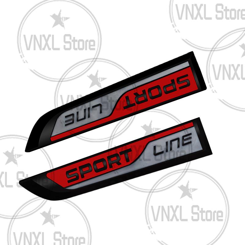 Cycr3 Car-Styling Metal Sport Line Emblem Car Side Body Stickers For Skoda Kamiq Enyaq Combi Octavia Superb Elroq85 Karoq Kodiaq Rapid