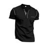 Men's Short Sleeved T-shirt Summer Youth Sports Leisure Quick Drying Stand Up Collar Pearl Cotton Polo Shirt