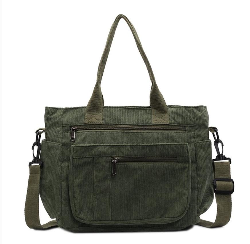 1 pièce Sac à bandoulière en velours pour femme, Sac à main grande capacité, Sac fourre-tout, Style décontracté, Sac bandoulière, Sous le bras Nouveauté Printemps/Été