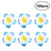 100pcs 6Cm Foam Plumeria Flower White Artificial Wedding Decoration Diy Hair Clip Pendant Party Home Decor Supplies