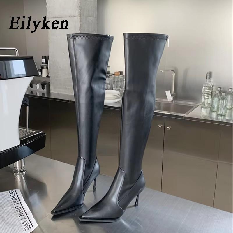 Fashion Eilyken Sexy Super High Heels Over The Knee Boots Women Ladies Spring Autumn Thigh High Long Party Shoes Botas De Mujer