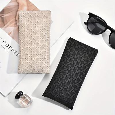 Estuche portátil con tapa apretada para gafas de sol - Estuche de cuero suave para gafas de sol Estuche para gafas fácil de usar