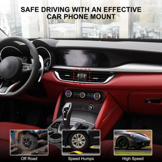 Car Dashboard Dash Mount Phone Holder Bracket Clip For Alfa Romeo Stelvio 17-22