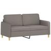 Vidaxl Sofa 2-Osobowa, Kolor Taupe, 140 Cm, Tapicerowana Tkaniną