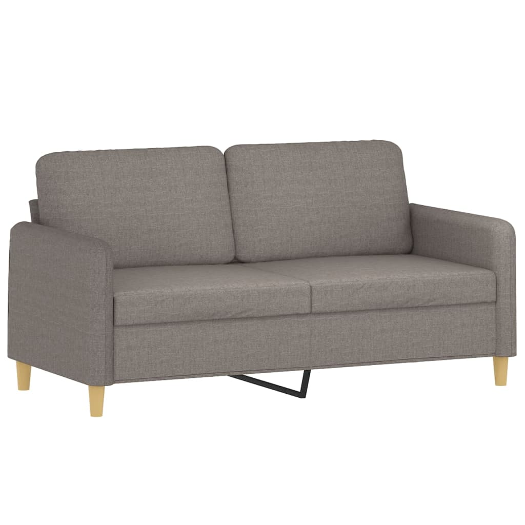 Vidaxl Sofa 2-Osobowa, Kolor Taupe, 140 Cm, Tapicerowana Tkaniną
