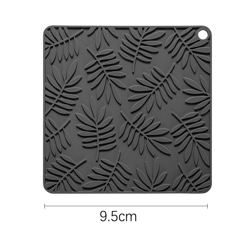 Square Silicone Coaster Heat Resistant Bolw Mats Anti-slip Placemat Table Protector Waterproof  Mug Mat Kitchen Dishes Tableware
