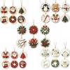 6pcs Deer Tree Christmas DIY Hanging Ornaments Santa Claus Christmas Craft Decoration  Festival