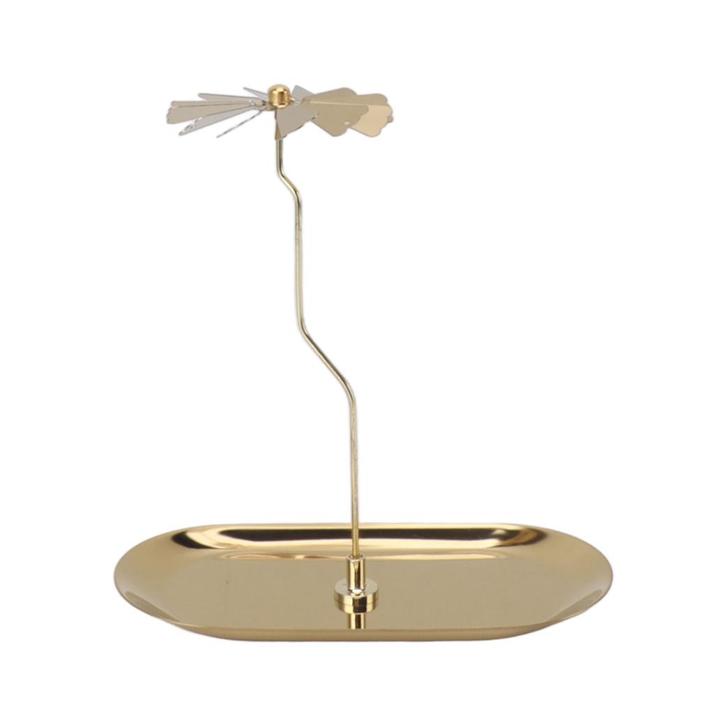 Drehbarer Kerzenständer Drehender Kerzenhalter Weihnachtsgeschenk Ovale Edelstahlablage