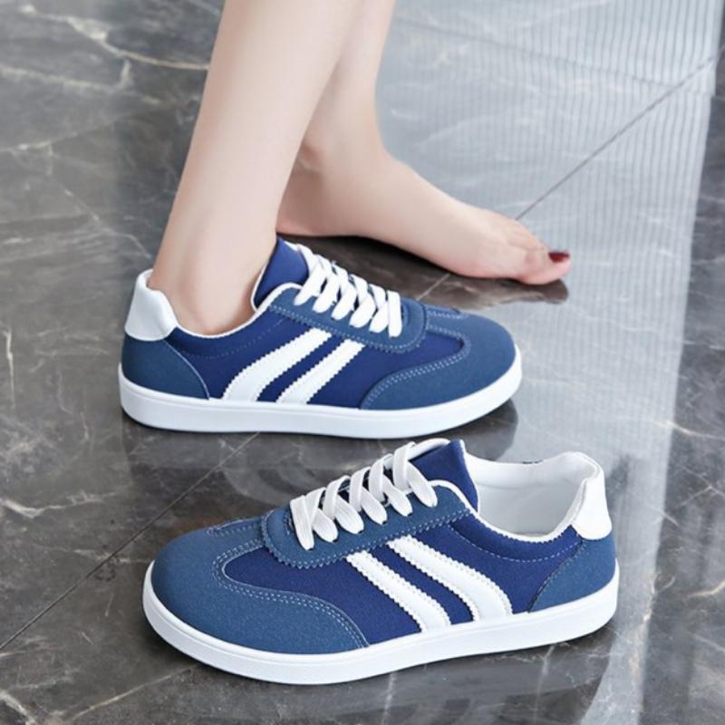 Autumn and Winter Women's Shoes, Women's Sneakers, White Sneakers, Low-top Round-toe Lace-up Casual Shoes