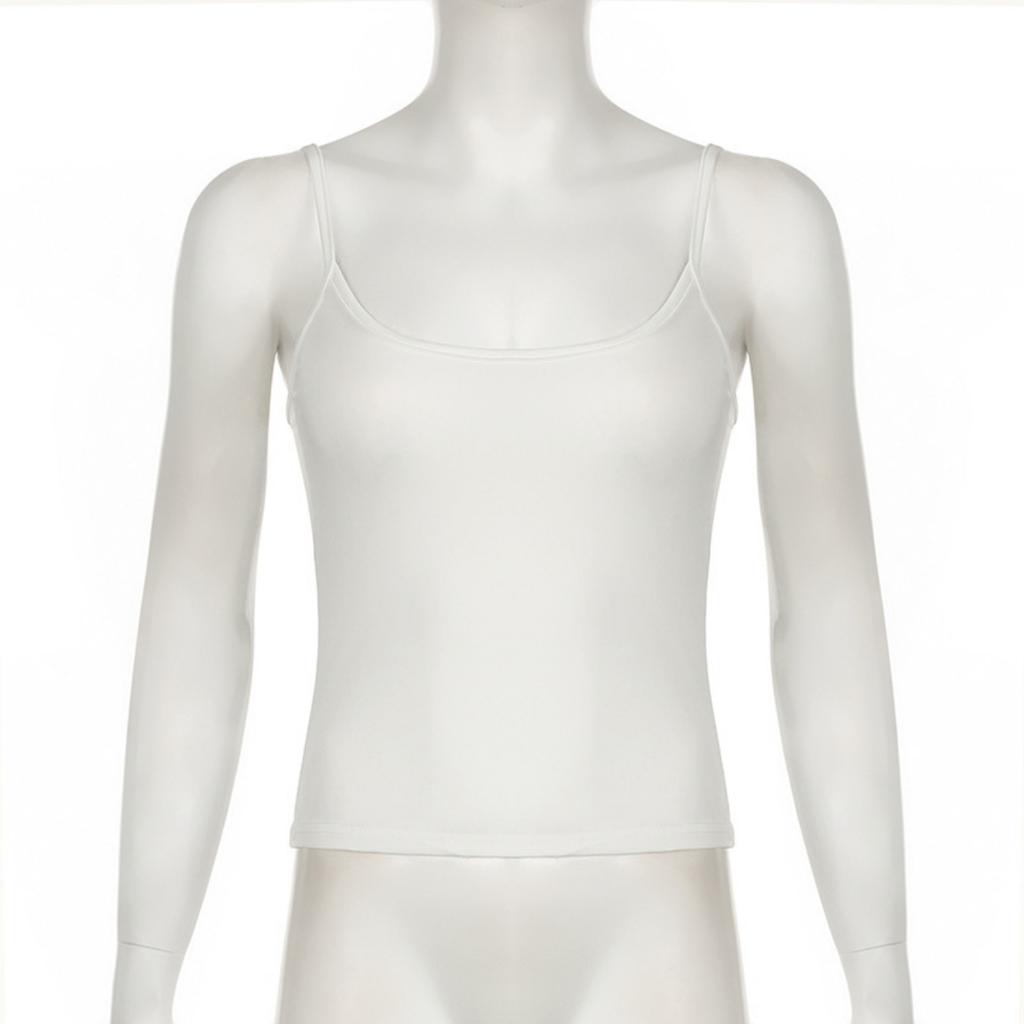 Pletené tílko s kulatým výstřihem, crop topy, dámské letní tílko, jednobarevné tílko, módní sportovní top, dámské bez rukávů, zkrácené, Y2K oblečení pro dívky