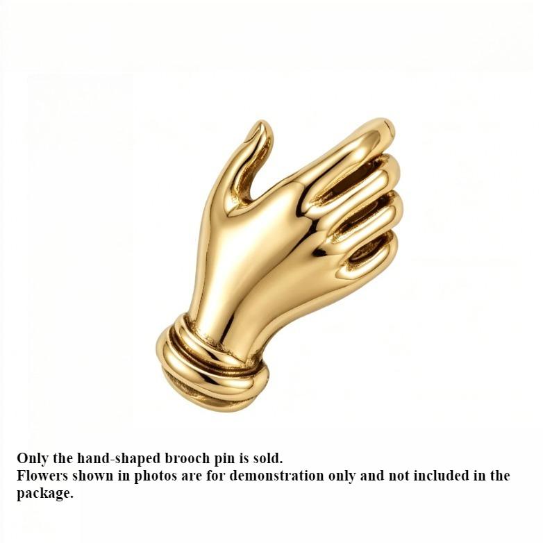 1 pz Spilla Lega Retrò a Forma di Mano per Tenere il Bouquet Stile Francese Elegante Spilla per Giacca Abito Decorazione Abbigliamento Moda