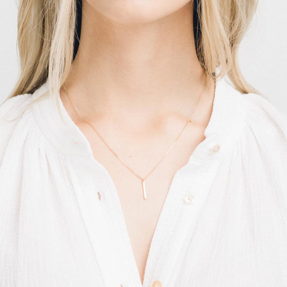 EManco Necklace Factory Price Flowing Geometric Vertical Pendant Necklace New Creative Jewelry Fashion Necklace