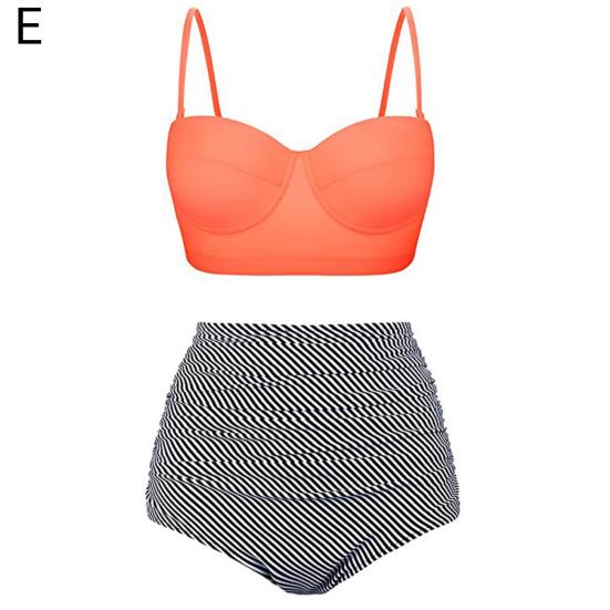 1 Set Useful Bikini Two-Piece Padded Reusable Sexy Push-up Printed Swimsuit Women Accessories