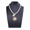 European and American Personality Trend Party Exaggerated Necklace Vacation Beach Marine Alloy Sun Pendant Women's Fashion Accessories