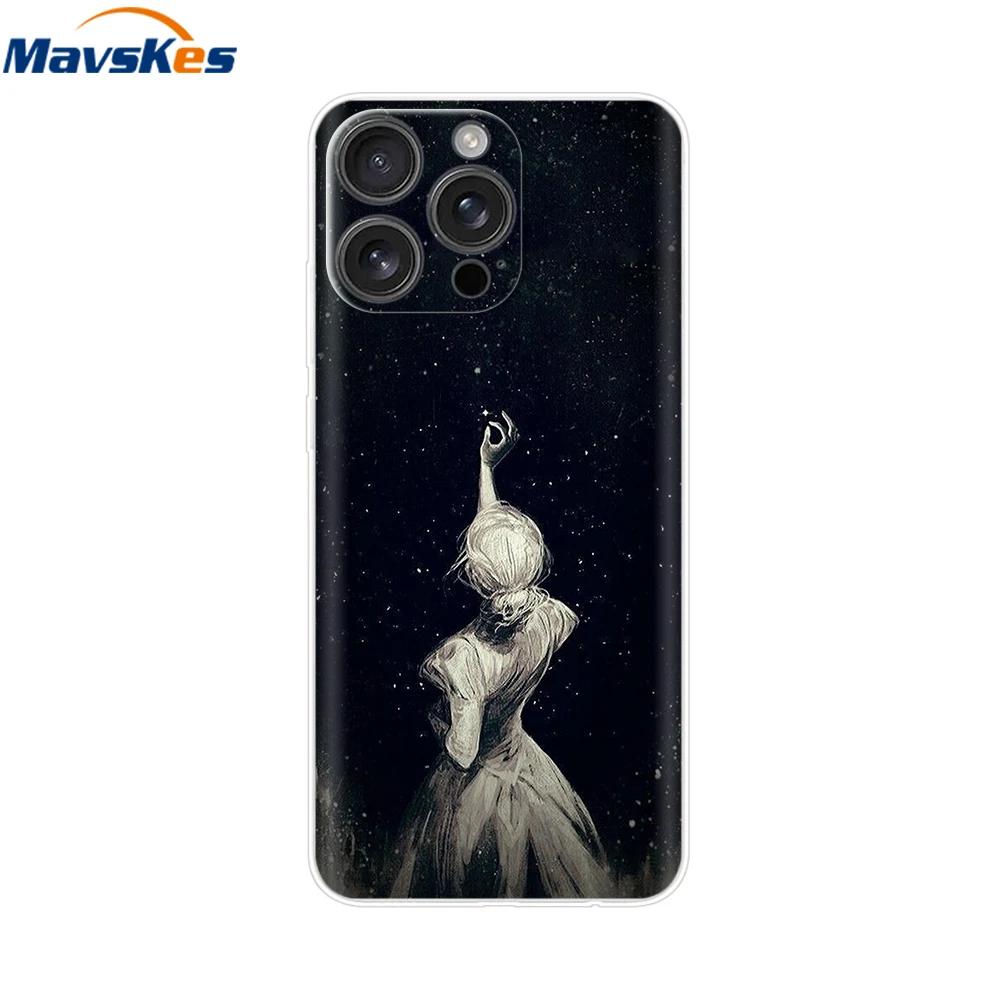 For iPhone 16 Pro Case 16 Plus Lovely Heart Soft Silicone TPU Painted Phone Cases for Apple iPhone16 Pro Max Cover Shell New Bag