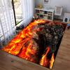 Fire Dragon Design Carpet with Scales and Flames1Fantasy Style Home Decor Mat Suitable for use as an anti-slip1 for1room and bedroom sofas