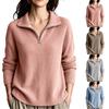 Women's V-Neck Long Sleeve Pullover Sweater for Casual Daily Wear