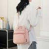 Women's Multifunctional Nylon Backpack Solid Color Shoulder Bag Crossbody Bag Commuter Handbag
