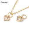 14K Gold Plated Brass Cute Heart Charms Pendants For Jewelry,Inlaid Zircon Pendant For DIY Necklace Bracelet Making Accessories