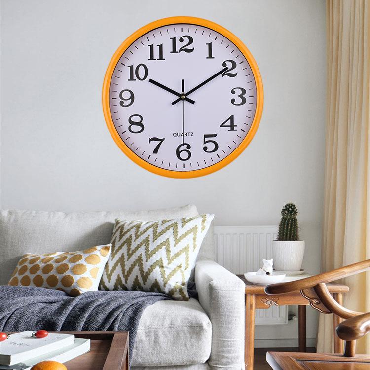 

Современные простые настенные часы Гостиная Спальня Офис Часы Бесшумные Мультяшные Современные Креативные Настенные часы Кварцевые часы Yellow frame white background