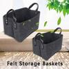Felt Dirty Clothes Hamper Foldable Toys Holder Container Cloth Bag Dirty Clothes Bin  Living Room