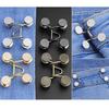 4 Sets Reuseable Nail-free Metal Waist Buckle Fixed Jeans Adjustable Button- 4 Colors