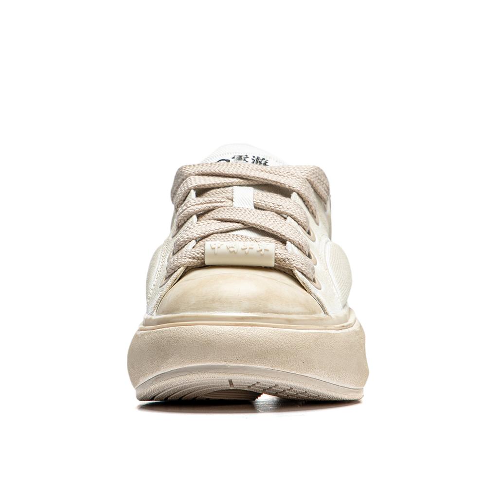 Li Ning Cloud Travel C4D Comfortable Versatile Shock Absorbing Wear Resistant Low Top Casual Shoes Men Casual Shoes Off-White AZGU037-4