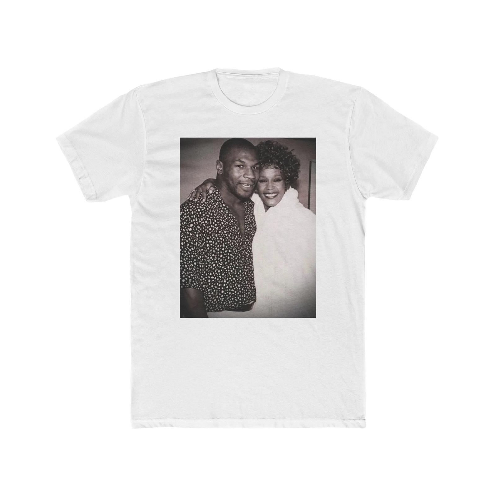 Men s and Women s T-shirts Mike Tyson boxing legend Whitney Houston New York vintage Cotton Crew Tee S