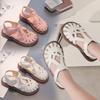 2025 Summer Girls Princess Sandals Cut-outs T-strap Hollow Children Sandals for Girls Soft Sweet Classic High Quality Toe-capped